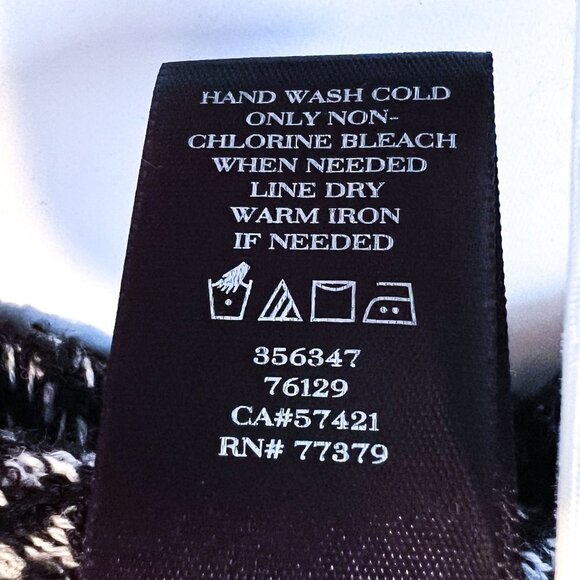 Ann Taylor Chevron Fit & Flare Knit Sweater Dress Short Black White Extra Small - Picture 9 of 10